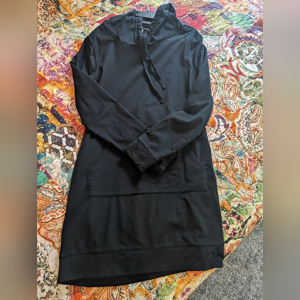 Fabletics black hoodie dress Sz XL